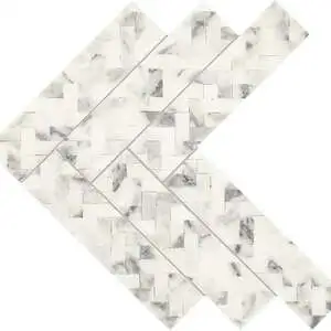 Arabescato Argento Double Herringbone