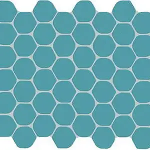 Ocean Blue Organic Hexagon