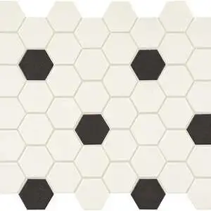 Arctic White/Black Hexagon