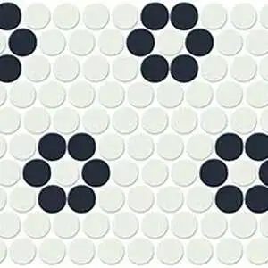 Arctic White/Black Penny Rounds