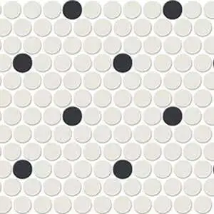 Arctic White/Black Penny Rounds
