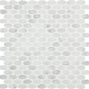 Carrara White Oval