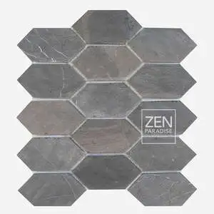 Zen Paradise ZPPF-002 Picket Mosaic Dark Grey