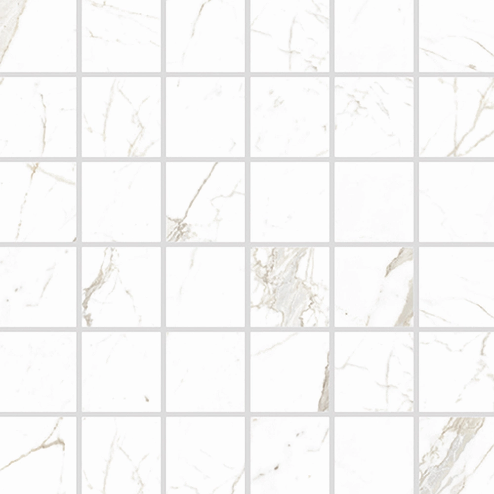 Chessboard Calacatta Oro Mosaic