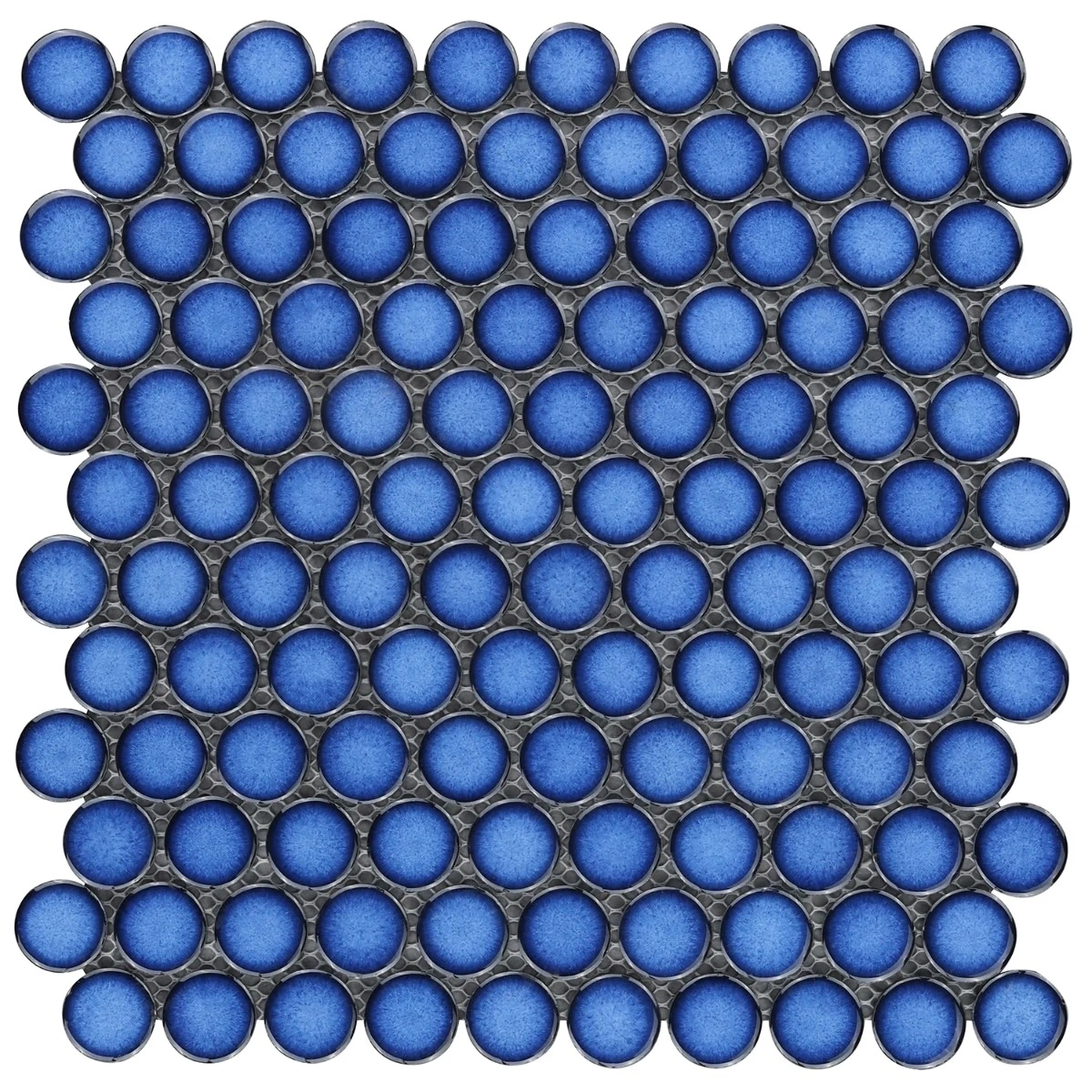 Denim 2.0 Midnight Blue 1" Penny Round Polished Porcelain Mosaic