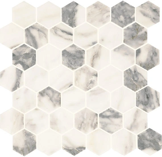 Arabescato Argento Hexagon