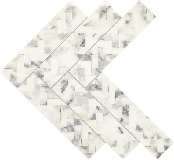 Arabescato Argento Double Herringbone
