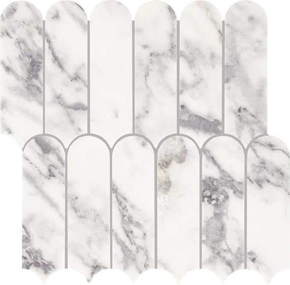 Arabescato Argento Elongated Fan