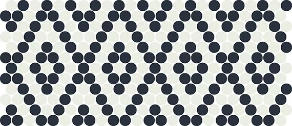 Arctic White/Black Penny Rounds