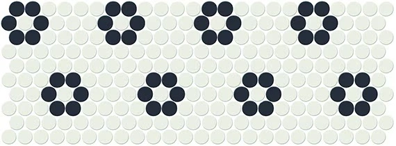 Arctic White/Black Penny Rounds