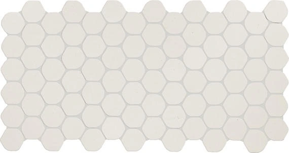 Arctic White Organic Hexagon