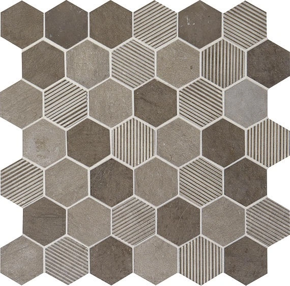 Moselle Gris Hexagon