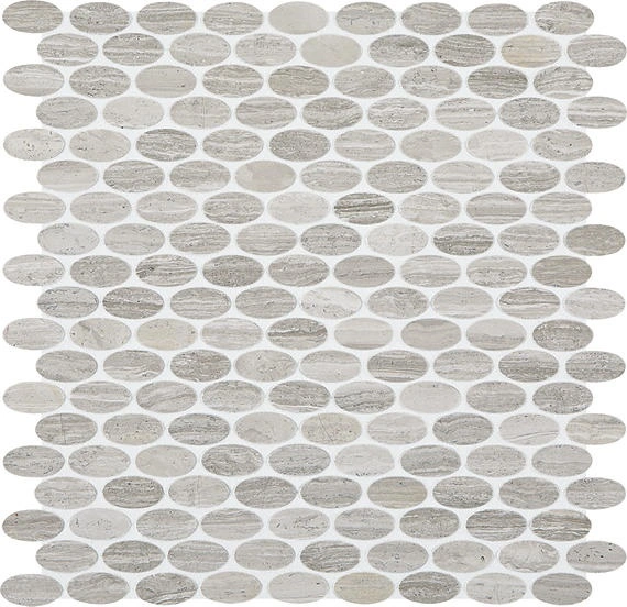 Chenille White Oval
