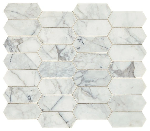 Venetian Calacatta Elongated Hexagon Venetian Calacatta Elongated Hexagon