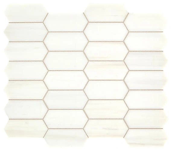 Contempo White Elongated Hexagon Contempo White Elongated Hexagon