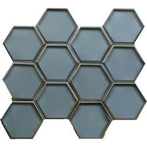 Slate Blue Hex 3″ Polished