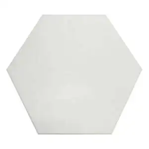 White 8″ Hex Matte