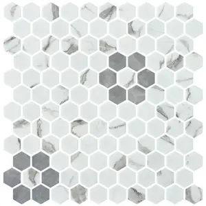 White/Grey Rosette Matte