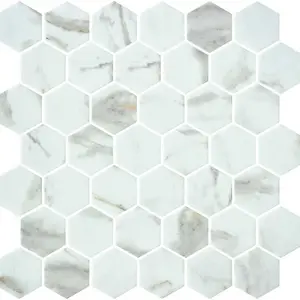 Calacatta Hex 2″ Matte