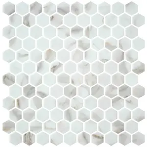 Calacatta Hex 1″ Matte