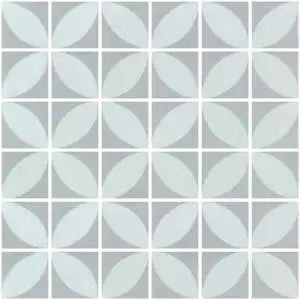 Azalea Lt Grey 2X2 Mosaic