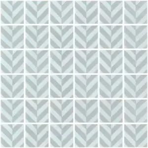Chevron Lt Grey 2X2 Mos