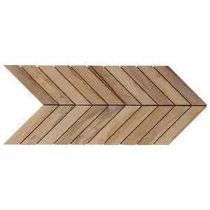 Finity Chevron Birch Matte Porcelain Wood Look Mosaic Tile