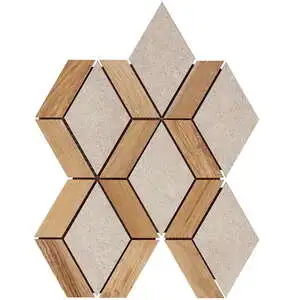 Finity Diamond Birch Matte Porcelain Wood Look Mosaic Tile