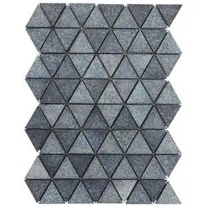 Gowanus Blue 2" Triangle Glossy Lava Stone Mosaic Tile