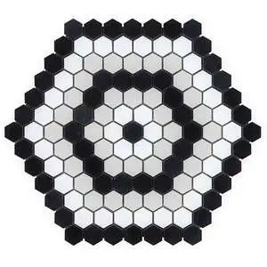 Helios Honeycomb Black & White Polished Marble