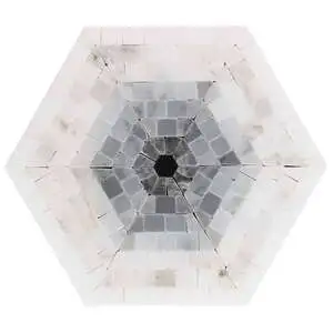 Imogen Grigio 6" Hexagon Marble Micro Mosaic Polished Marble
