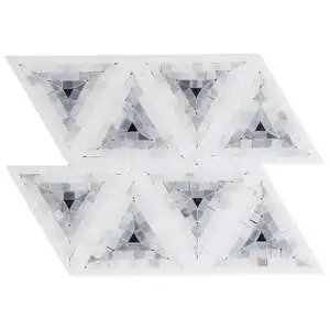 Imogen Grigio 5" Triangle Marble Micro Mosaic Polished Marble