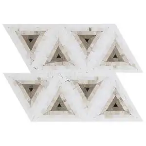 Imogen Saint Laurent Brown 5" Triangle Marble Micro Mosaic Polis