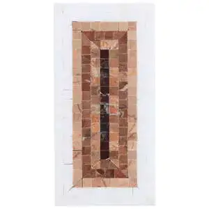 Imogen Terra Rosa 4x9 Rectangle Marble Micro Mosaic Polished