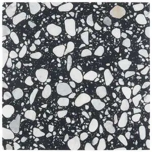 Italy Terrazzo Sacra Nero Black & White 24x24 Honed Terrazzo