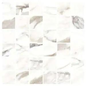 Grey 2X2 Mosaic Satin