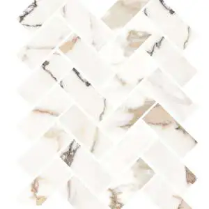 Oro Herringbone Mosaic Satin