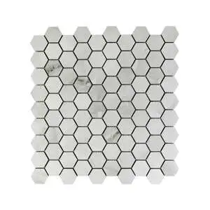 Dusky Onyx Hexagon Mosaic Matte