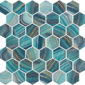 Azure Hex 2″ Glossy