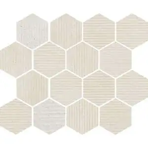 Beige Hexagon Mosaic Matte