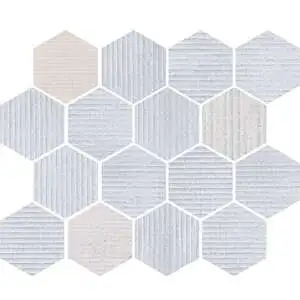 Blue Hexagon Mosaic Matte