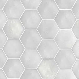 White Hex 6X7 Glossy