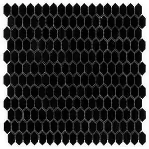 Moonlit Iridescent Black Gold 1/4" x 1" Polished Glass Mosaic Ti