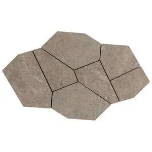 Motley Caramel Brown Organic Pattern Limestone Look Matte