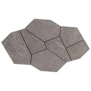 Motley Slate Gray Organic Pattern Limestone Look Matte Porcelain