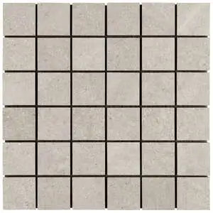 Motley Linen White 2x2 Limestone Look Matte Porcelain Mosaic