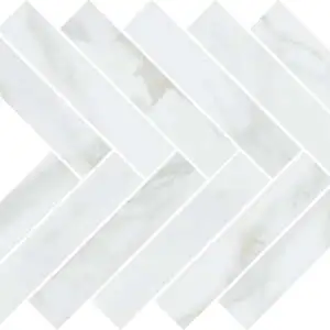 Noble Calacatta Gold Herringbone Matte Mosaic