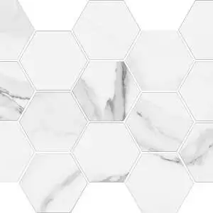 Noble Statuario Hexagon Matte Mosaic