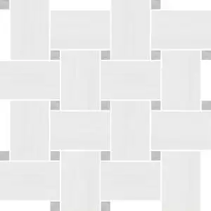 Noble Dolomite Basketweave Matte Mosaic