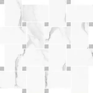 Noble Statuario Basketweave Matte Mosaic